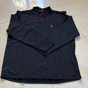 Spyder Active Black Quarter zip Pullover